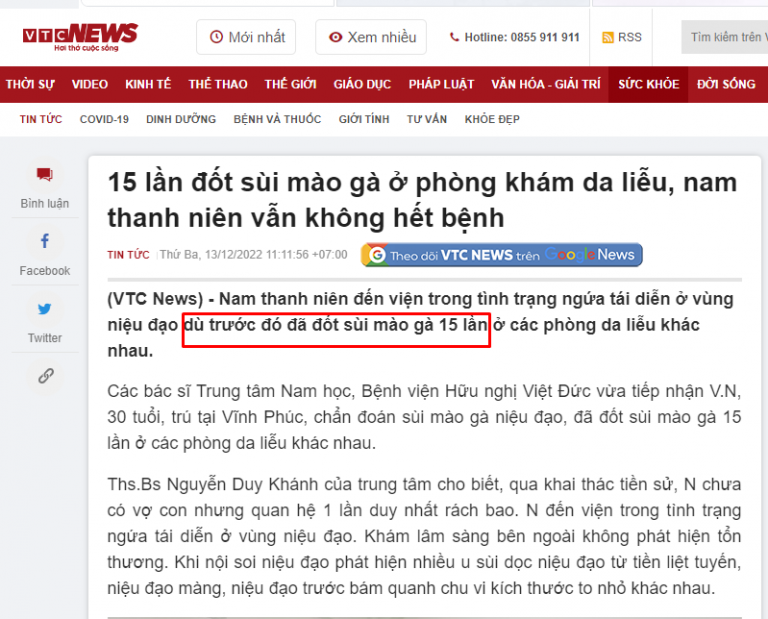 review đốt sùi mào gà